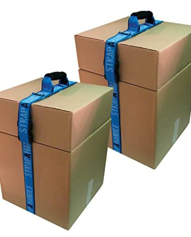 6' Carry Strap with Handle | 2-Pack | Adjustable Belt | Easy, Safe, Secure, Lifting, Moving, Carrying Heavy Boxes, Groceries | Best Luggage Strap (Strap-A-Handle 2 Pack - 6ft. Length, 40lb. Capacity)