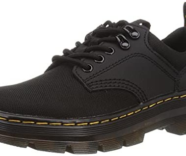 Dr. Martens unisex adult 5 Tie Shoe Oxford, Black Extra Tough 50/50+ajax, 8 Women 7 Men US