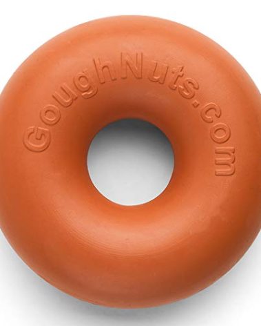 Goughnuts — Dog Toys for Aggressive Chewers | Virtually Indestructible Dog Toys for Small Breeds Such as Pit Bulls | Heavy Duty Dog Toy | Orange