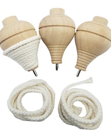 Adventure Awaits! - 3 Pack Hand-Carved Wooden Trompos Tops with Strong Steel Point - Smooth Finish! Each Top (x3) is Together in one Package.