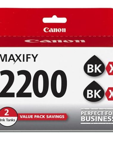 Canon PGI-2200XL Genuine Black Twin Pack, Compatible with IB4120, MB5120, MB5420, IB4020, MB5020, and MB5320 (Optional) Printers
