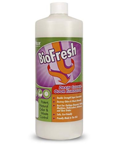 Enzyme Drain Cleaner & Deodorizer for Sink Drain, Showers, Septic Systems, Bathroom & Kitchen - Smell Remover for Fruit Fly Garbage Disposals, Dishwasher & Washing Machines - (32oz)