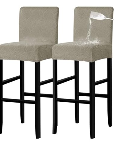 Waterproof Bar Stool Cover Bar Stool Chair Covers with Back Bar Chair Covers Counter Stool Chair Covers Slipcover Pub Counter Stool Chair Covers Bar Stool Slipcovers High Back Counter Chair Covers
