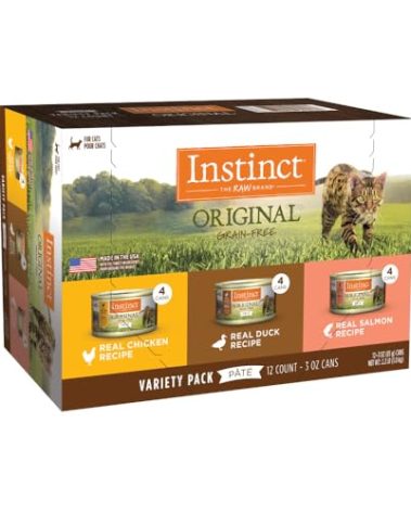 Instinct Original Grain Free Recipe Variety Pack Natural Wet Canned Cat Food by Nature's Variety, 3 Ounce (Pack of 12)