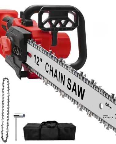 Cordless Chainsaw Compatible With Milwaukee M18 18V Battery, Cordless Chain saw with 2 Pcs Replacement Chain, Battery Powered for Wood Cutting|Tree Trimming|Camping(Battery NOT Included)