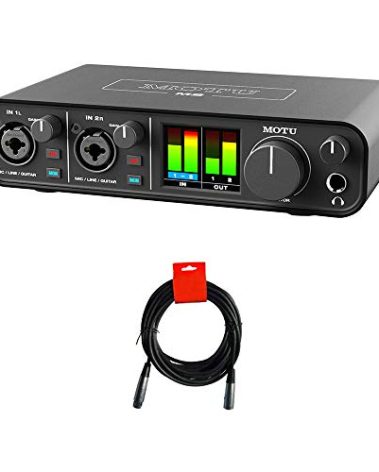 Motu M2 2x2 USB-C Audio Interface with XLR-XLR Cable Bundle