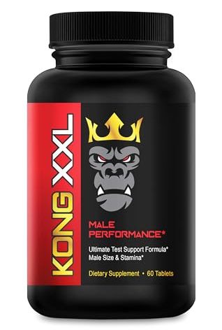 Kong XXL- Ultimate Male Performance and Enlargement Pills for Men- Add 3-6” in 60 Days- Enhanced Size, Drive, Strength and Endurance - Boost Performance- 60 Tablets