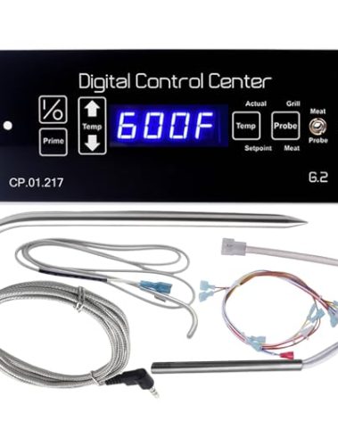 G2 Pellet Grill Controller Kit, Digital Thermostat Control Board Compatible with Louisiana Grills LG1100 Smoker Grill Parts, with Igniter, Meat Probe, Temperature Probe & Wire Harness