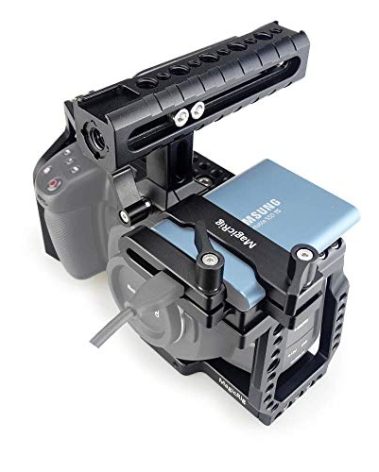 MAGICRIG BMPCC 4K / 6K Cage with NATO Handle + T5 SSD Mount Clamp for Blackmagic Design Pocket Cinema Camera 4K / 6K