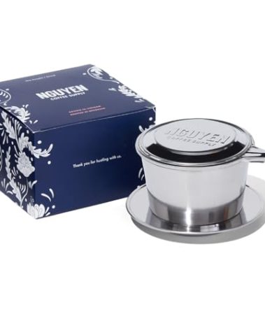 Nguyen Coffee Supply - Original Phin Filter: Stainless Steel 24oz Chamber 6 inch plate Diameter, Perfect Cup of Phin Drip Coffee in 7 minutes [24 oz]