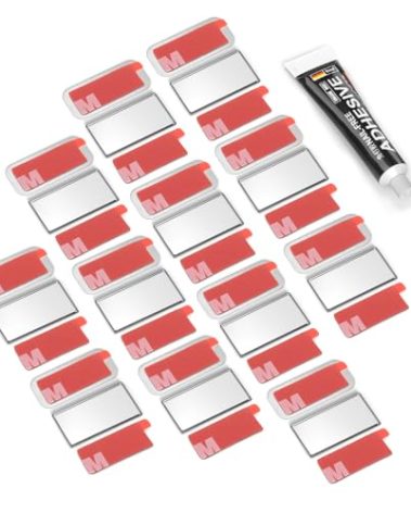 Tonitrui Cabinet Door Magnetic Catch, 12 Pack 0.08in Cabinet Door Magnets for Wardrobe Closet Shutter Drawer Cabinet Closure