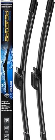 2 x OEM Quality Wiper Blades for 2003-2009 Mercedes-Benz C CLK Class CLK320 CLK500 CLK55 C230 C240 C280 C350, OE Genuine Style (22" + 22" Front Wiper Blades)
