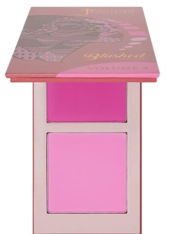 Juvia's Place Blushed Duo Blush Volume4 - Two Tone Pigmented Buildable Pressed Mineral Powder - Rosy Natural Cheeks Matte Fresh Finish for All Skin Color