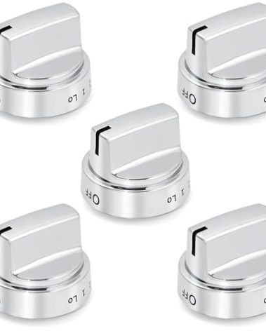 Allstare WB03X24818 222D5786P010 Stove knobs Replacement Parts for GE Stove Parts KIP 5G92 GE Gas Range Burner Cooktop Control Knobs Plastic General Electric Oven knobs 5 Pcs