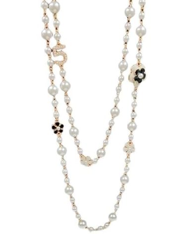 8MM Round Simulated Shell Pearl Strand Layered Necklace for Women, Double Layer Imitation Long Pearl Strand Necklace for Party, Vintage Costume Jewelry
