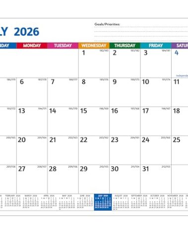 2026 Magnetic Calendar for Refrigerator - 2026 Monthly Fridge Calendar, 13'' x 11.3'', Jan 2026 - Dec 2026, with Strong Magnets, Large Blocks, To-Do Lists & Notes, Great for Planning