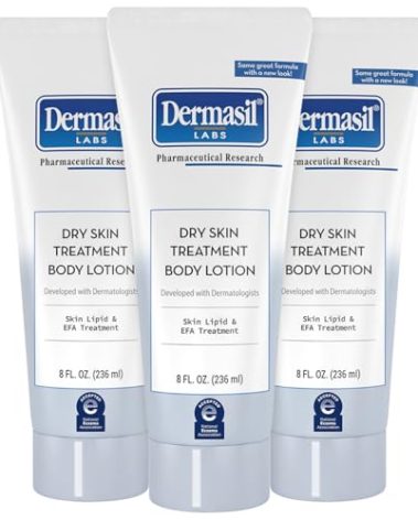 Dermasil Body Lotion, Dry Skin Treatment, 3-Pack – Non-Greasy, Fast-Absorbing, Fragrance-Free Lotion, Cruelty-Free, 8 Oz Ea