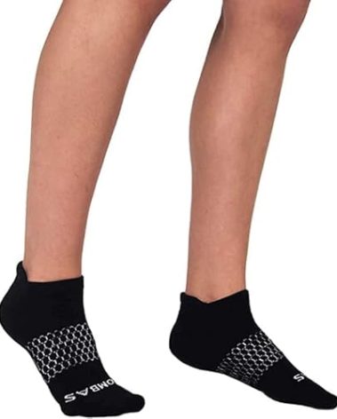 BOMBAS Women's 4 pack Solid Ankle Socks, Size Medium, Black