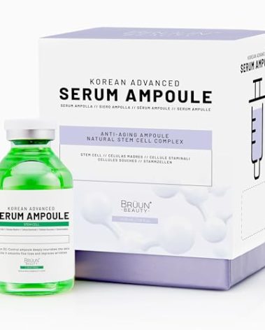 BRÜUN SC - Control Stem Cell Ampoule - Micro Needling Korean Serum Booster for Face and Body to Use with and without Derma Pen Microneedling Skin Care Serum 1.18 fl.oz