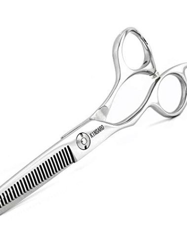 Hair Thinning Scissors left hand 5.5 Inch Barber Scissors Left hand Hair Thinning Shears Barber Shears KINSARO for Hairdresser Barbershop or Home Use