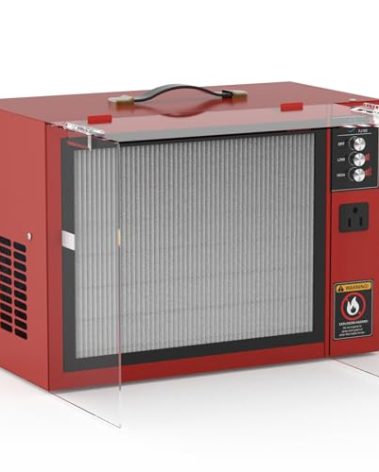 OUKEETO Portable Air Filtration System - Tabletop Dust Collectors (580-780CFM) for Woodworking, Movable Air Filter with Strong Vortex Fan, Benchtop Dust Collection Systems for Garage Works Shop