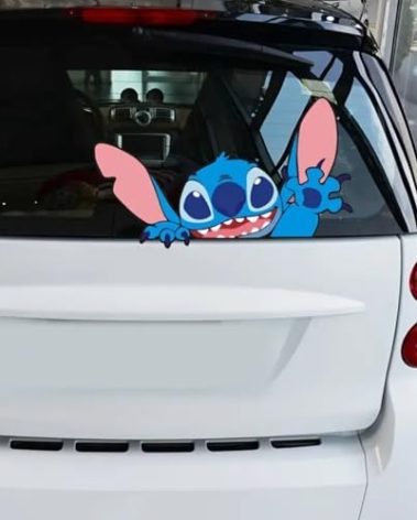 Car Stickers - Cartoon Car Vinyl Sticker, Peeking car Decals, Funny Stickers - Waterproof Bumper Stickers for Cars, Truck, Motorcycle, Wall, Window and Laptop.