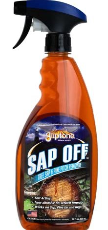 Gliptone Sap Off, Fast-Acting Sap, Pine Tar & Bug Remover Spray, 22 Fl Oz, Non-Abrasive Formula Safe for Paint, Glass & Plastic, Removes Dried-On Sap, Tar, and Bug Residue Quickly