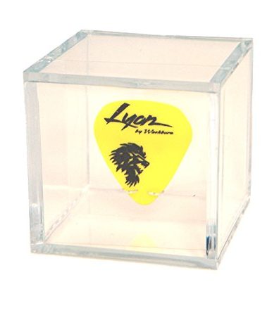 Clear Display Box Case with Guitar Pick Holder for Any Collectible Guitar Pick
