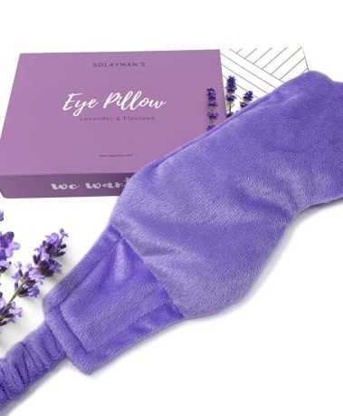 Weighted Lavender Eye Mask for Sleeping, Relaxation, Meditation & Self-Care – Aromatherapy Lavender Eye Pillow – Calming Spa Gift for Women, Men, Mom, Dad
