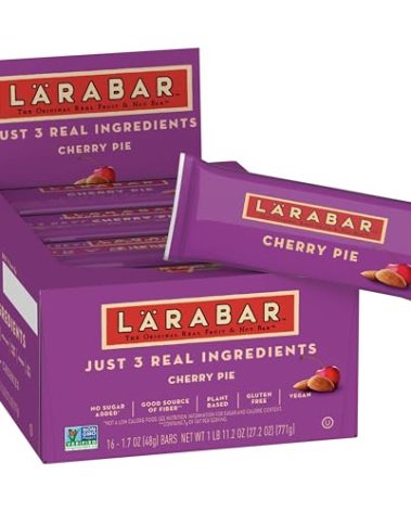 Larabar Cherry Pie, Gluten Free Vegan Fruit & Nut Bar, 1.7 oz Bars, 16 Ct