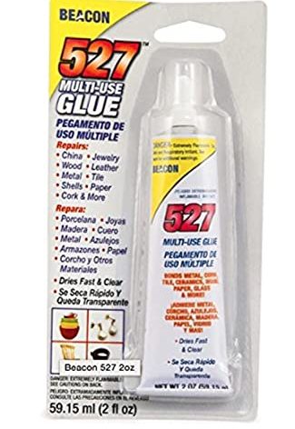 BEACON 527 Multi-Use Glue for Ceramics, China, Metal & More - Quick-Dry, Waterproof & Weatherproof Adhesive, 2-Ounce
