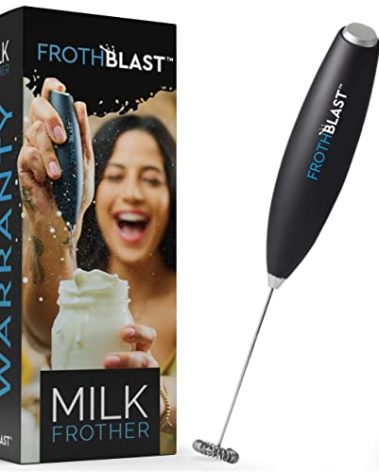FrothBlast Milk Frother Handheld for Coffee (Foam Maker) Whisk Drink Mixer for Lattes, Cappuccino, Frappe, Matcha, Hot Chocolate