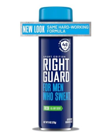 Right Guard Sport Fresh Scent Antiperspirant & Deodorant Spray - 4-in-1 Protection Spray Deodorant For Men, Blocks Sweat, 48-Hour Odor Protection, Quick-Drying, & Long-Lasting, 6oz