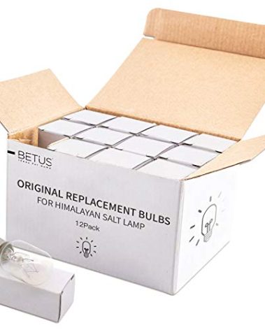 Betus Original Replacement Long Lasting 15 Watt Dimmable E12 Socket Warm White Household Salt Lamp Bulb Candle Warmers - Value Pack of 12