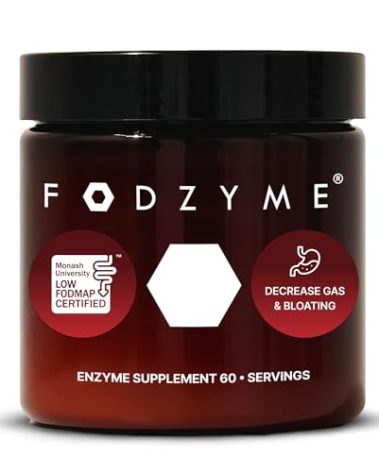 FODZYME® Home Kit Digestive Enzymes for Gut Health, Relief for Bloating, Gas, Constipation, Diarrhea, Abdominal Pain, Low FODMAP, 60 Dose