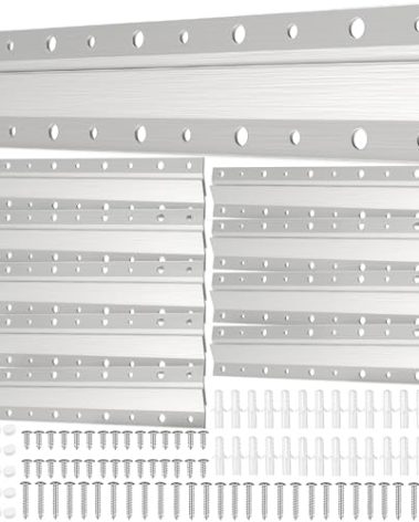 French Cleat Hanger 10 Inch - 10 Pairs, Z Bar Hanger Supports 60 Lbs, Interlocking Wall Mounting Bracket Hardware Kit for Hanging Mirrors, Picture, Shelf, Whiteboard, Art, Frames