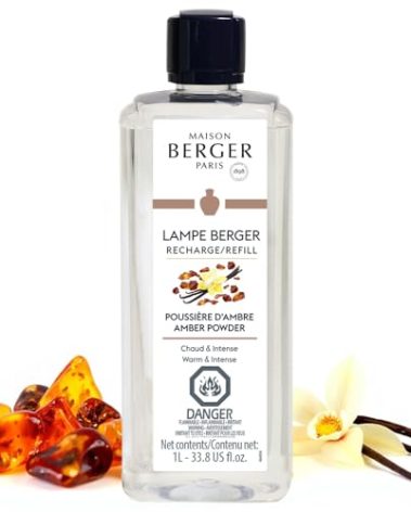 MAISON BERGER | Lampe Berger Refill Home Fragrance | Amber Powder | Home scents | 33.8 Fluid Ounce - 1L