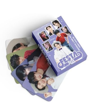 sunlelekz Bangtan Boys 2025 FESTA Lomo Card Set - 7 - Member Photocards (Jin, J - Hope, Jimin, V, Jungkook, Suga, RM) for ARMY