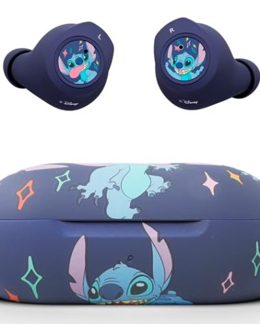 Disney Lilo and Stitch Bluetooth Earbuds w/Charging Case- Wireless Headphones w/Built-in Mic+ Up to 30 Hrs Playtime- Lilo and Stitch Gifts for Girls,Boys,Women,Men,All Fans of Lilo and Stitch Stuff