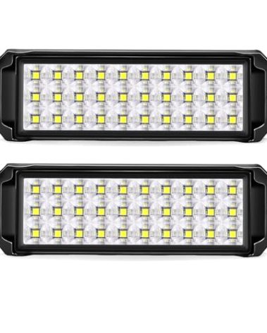 HOZILIFE Flush Mount LED Pod Lights, 2PCS 40W Bumper Backup Reverse Spot Off-Road Driving Fog Work 6 Inch LED Light Bar for Truck ATV UTV Boat (White)
