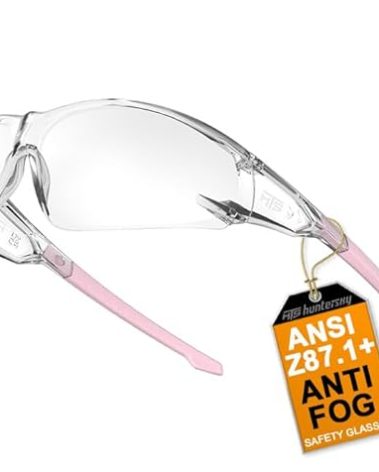 HTS HUNTERSKY S239 Protective Clear pink Small Safety Glasses women youth protecting eyes from wind dust proof night bike riding cycling running lab chemistry goggles