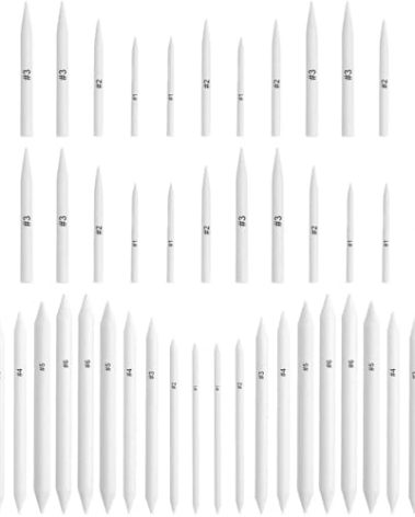 FEBSNOW 108 Pcs Blending Stumps and Tortillions, Paper Art Blenders, Art Pencils, Drawing Pencils for Student Artist Charcoal Sketch Drawing Tools, Sketch Supplies