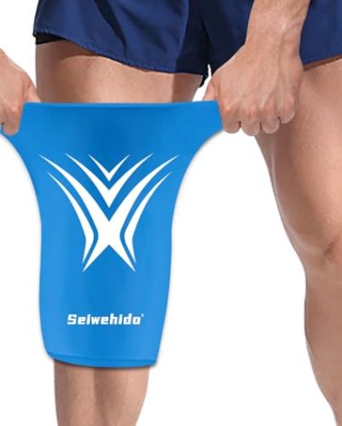 Extended Leg Knee Ice Pack Wrap for Injuries Compression, Reusable Soft Gel Freeze Knees Brace for Swelling, Replacement Surgery, Cold Compress Therapy for Arthritis, Meniscus Tear and ACL