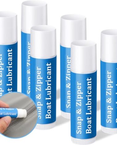 Fiada 6 Pcs Snap and Zipper Lubricant, Wax Marine Lube Maintenance Supplies for Boat Vinyl Panels, Canvas, Bimini, Backpacks, Jackets, Wetsuit, Drysuit