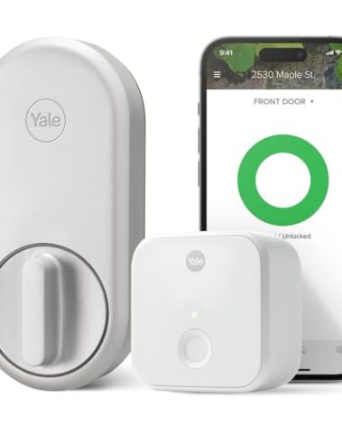 Yale Approach Smart Wi-Fi Deadbolt Retrofit Smart Lock, Unlimited Virtual Keys, App Remote Control, Keyless Entry - Silver