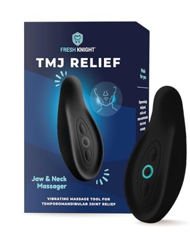 TMJ Relief - Best TMJ Massager, Calming Vibration for Pain Relief - Soothe Tension in Neck, Jaw, and Face - Best Ergonomic Massage Tools for Facial - Waterproof, Soft Silicone