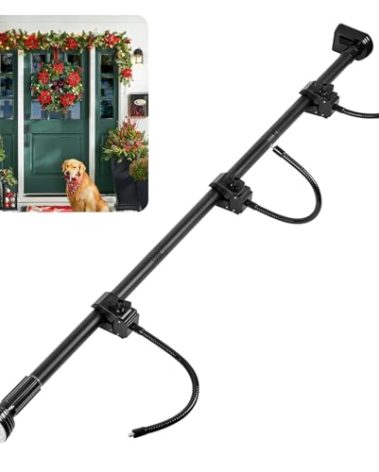 Garland Hanger for Front Door Frame, Adjustable Fits 18"-80" Doors(Large),Heavy-Duty Christmas Halloween Decoration Holder for Wreaths, Lights & More | No Screws, Drilling, Glue-Damage-Free