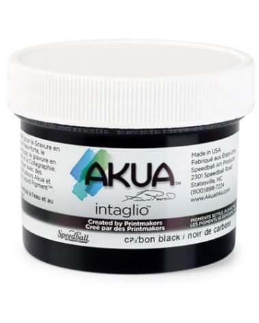 Akua Intaglio Water-Based Ink, 2-Ounce Jar, Carbon Black