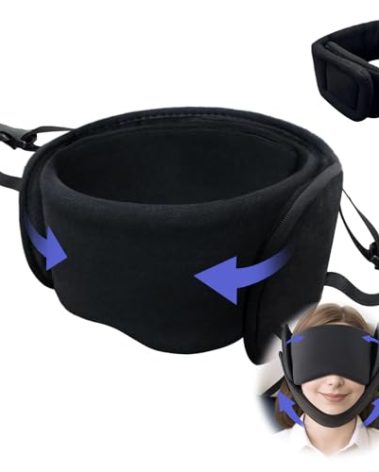 Antyman air Travel Pillow, Upgraded Support headrest, Adjustable Eye mask and Chin Strap for Comfortable fit, Stop Bobblehead，Suitable for Flight and car Travel use