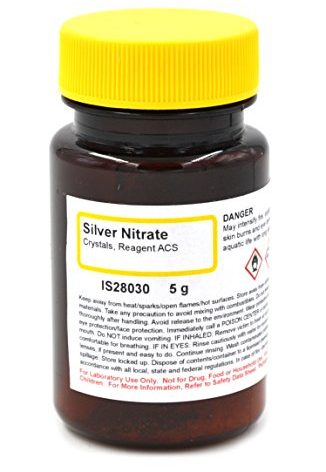 ALDON Innovating Science ACS-Grade Silver Nitrate Reagent Crystals, 5g - The Curated Chemical Collection